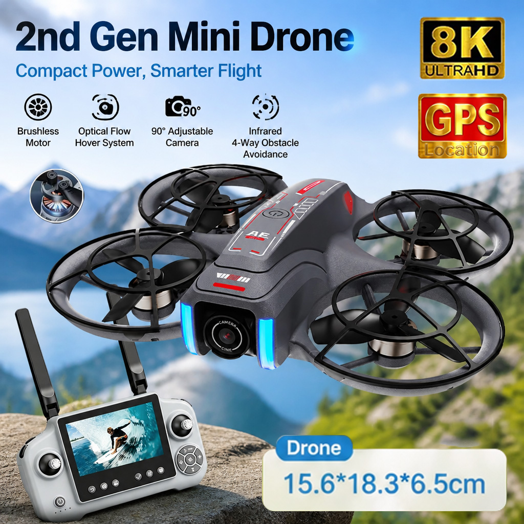 Мини-дрон AE21 с двумя камерам – обзор и цена Drone Camera Night Vision